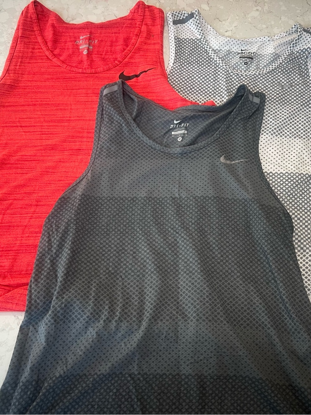 Nike Dri-FIT Tank Tops - Red, Black, White